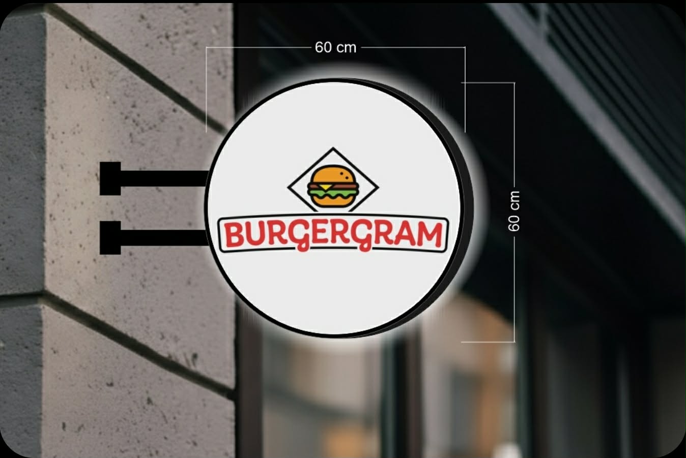 BURGERGRAM | DOUBLE-SIDED SIGN