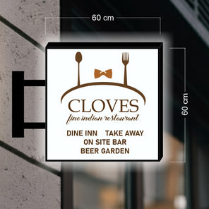 1 DOUBLE-SIDED SIGN and 1 LED NEON SIGN