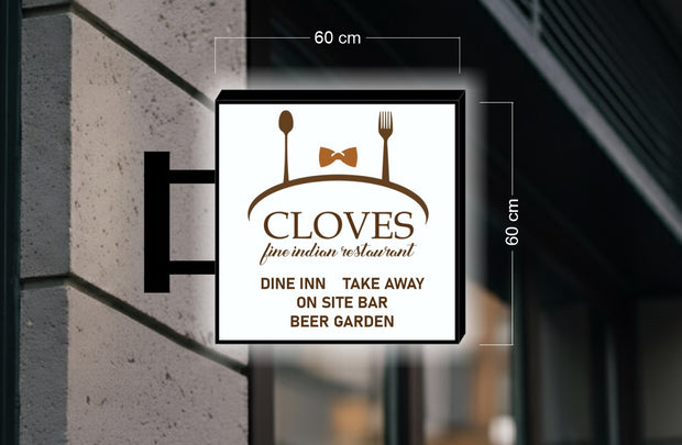 1 DOUBLE-SIDED SIGN and 1 LED NEON SIGN