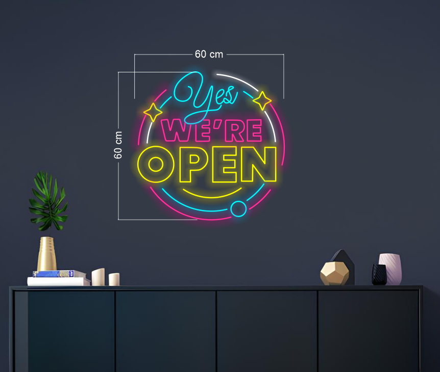 YES WE ARE OPEN, COME IN WE ARE OPEN | LED NEON SIGN (2 SIGNS)