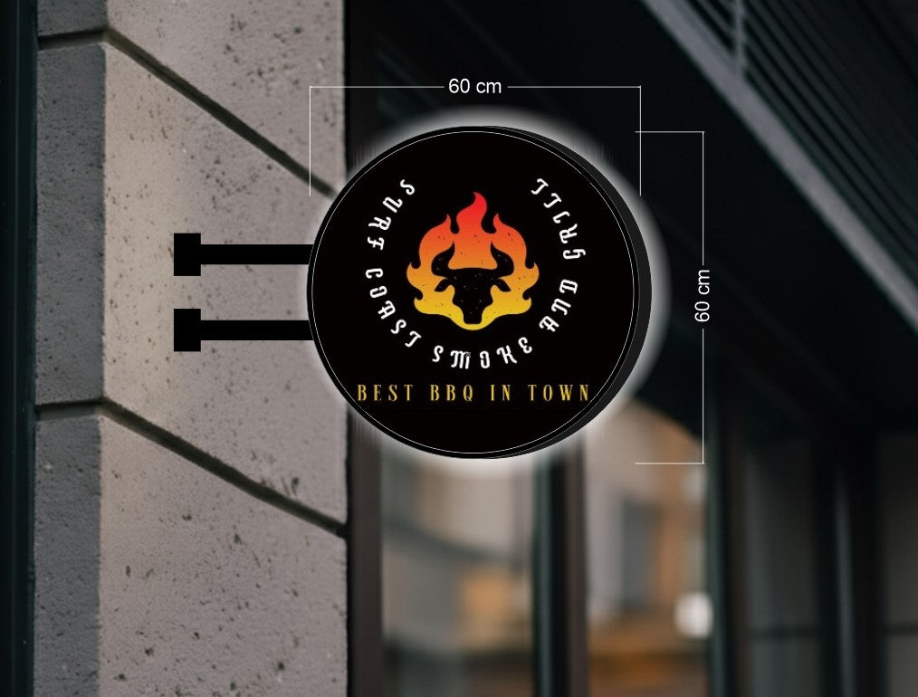 Surf coast smoke and grill | DOUBLE-SIDED SIGN