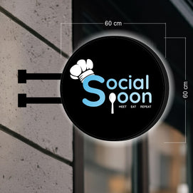 Social Spoon  | DOUBLE-SIDED SIGN