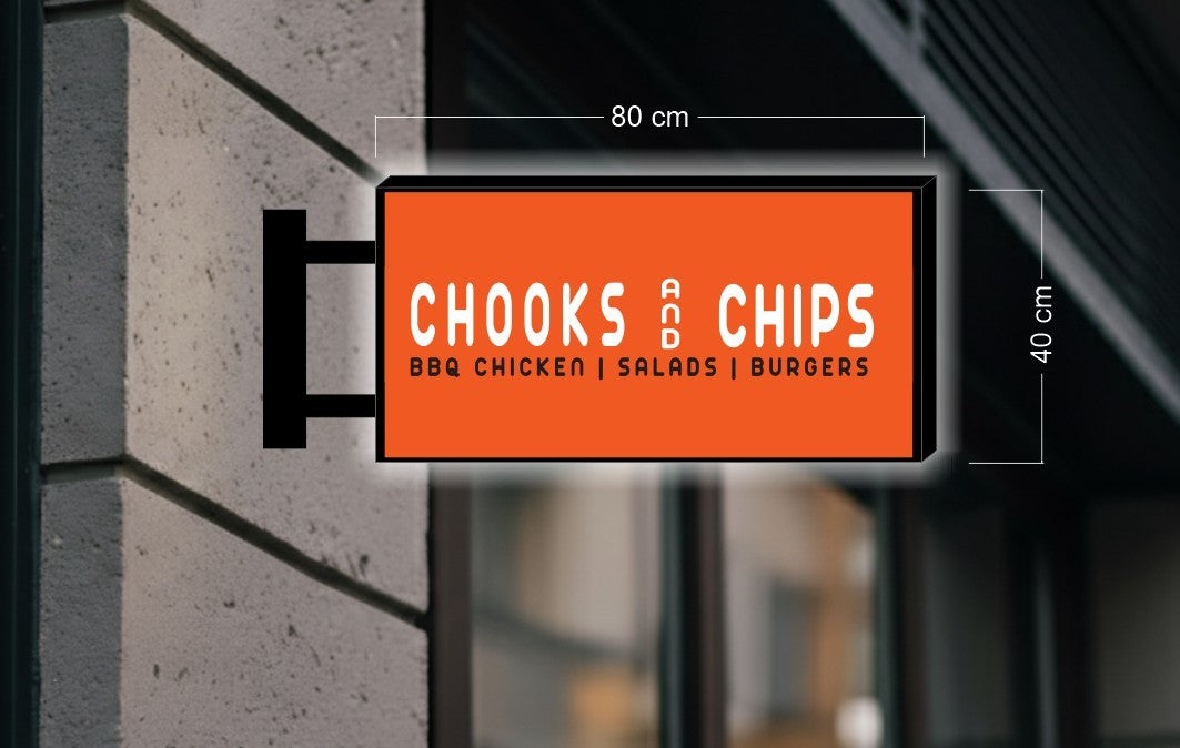 CHOOKS AND CHIPS | DOUBLE-SIDED SIGN