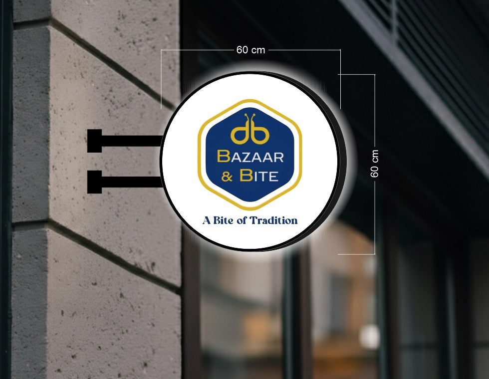 BAZAAR & BITE | THE DOUBLE-SIDED SIGN
