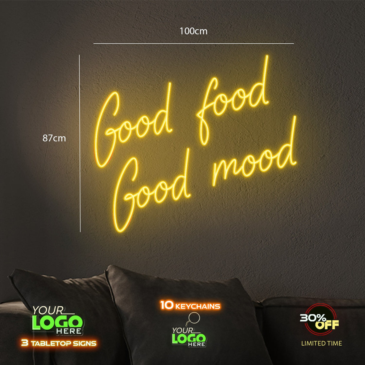 Good food Good mood | DOUBLE-SIDED SIGN