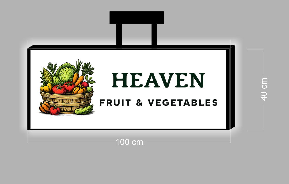 HEAVEN FRUIT & VEGETABLES | DOUBLE-SIDED SIGN