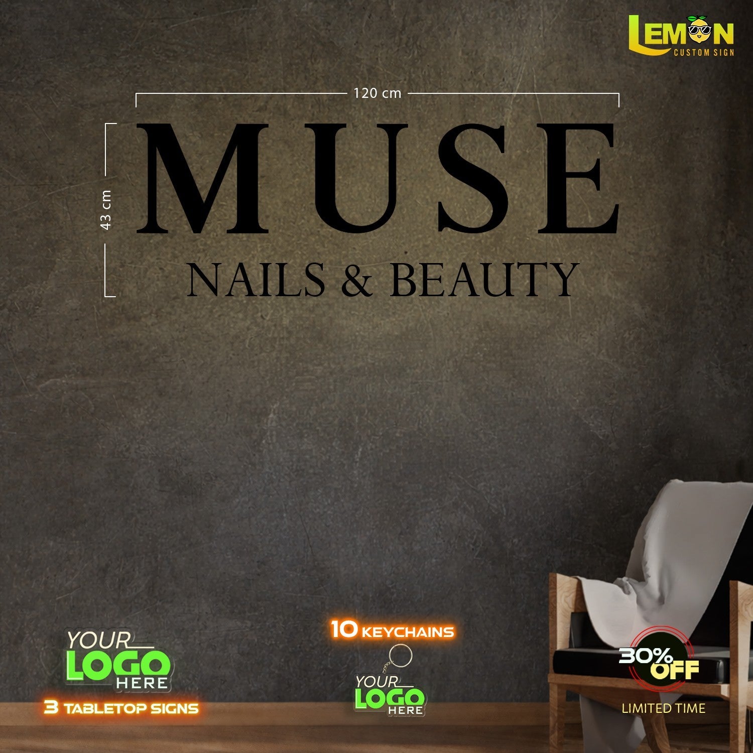 MUSE NAILS AND BEAUTY (4 SIGNS)