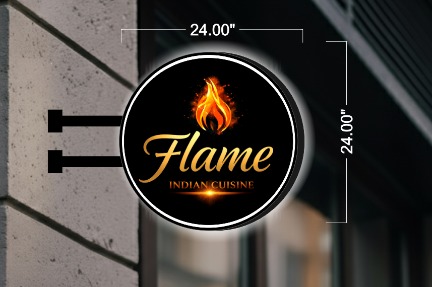 Flame Indian Cuisine | DOUBLE-SIDED SIGN